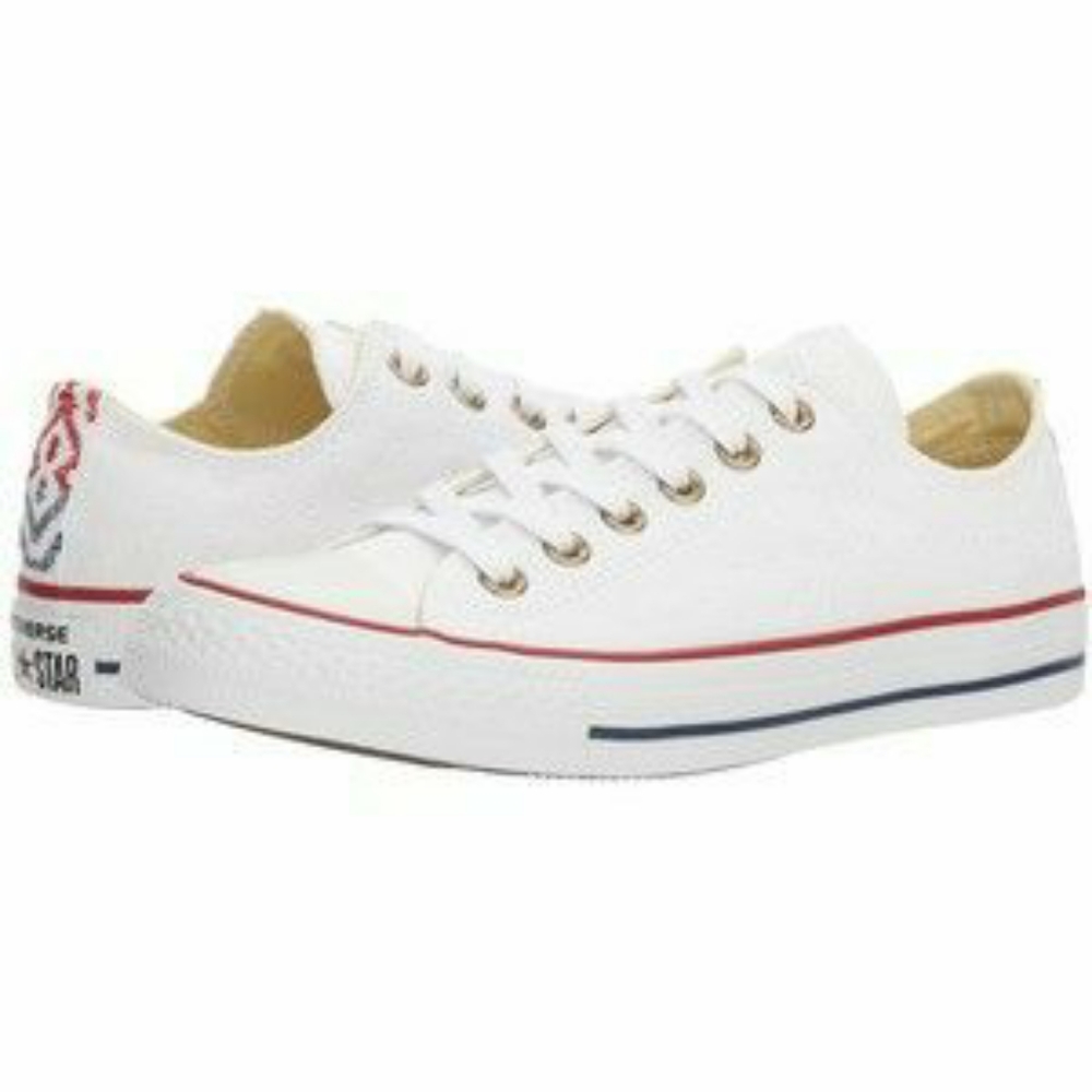 White Converse with stars